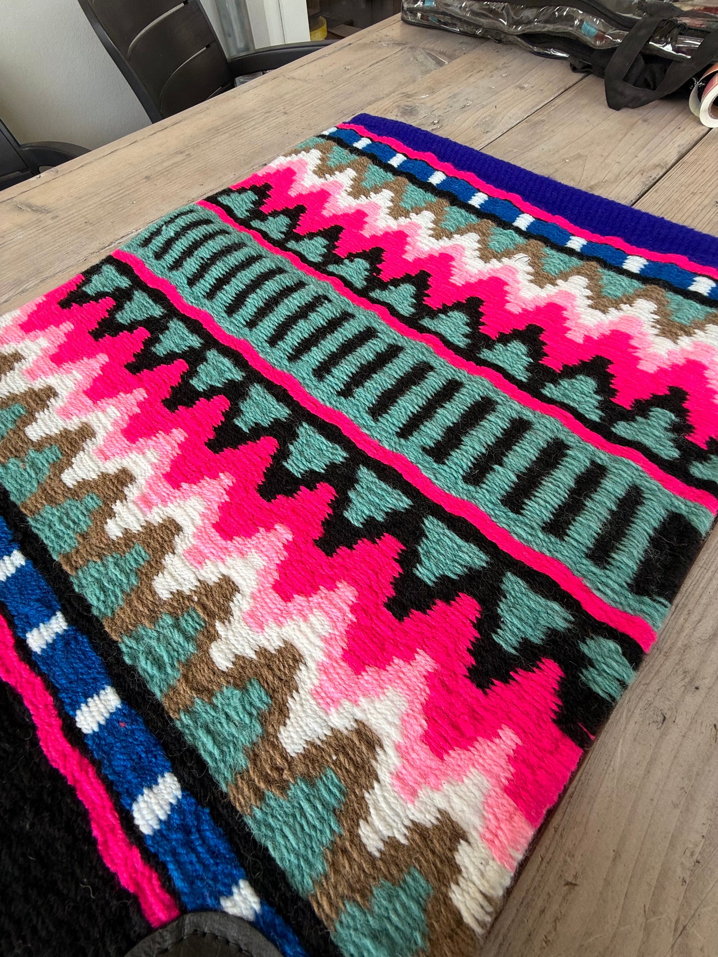 OP=OP - SB039 - Western oversized SHORT showblanket A - Blauw, roze, mint