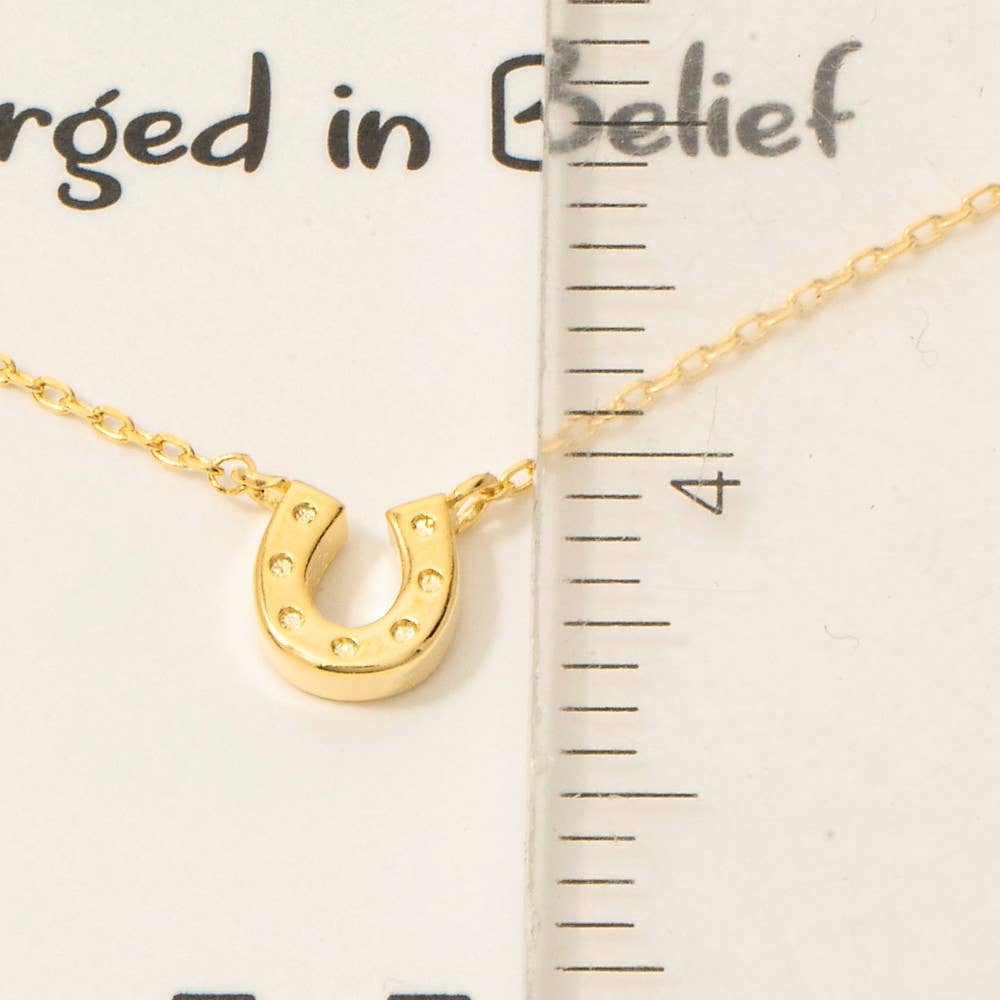 Fame - Vergulde Westerse Hoefijzer ketting goud/zilver