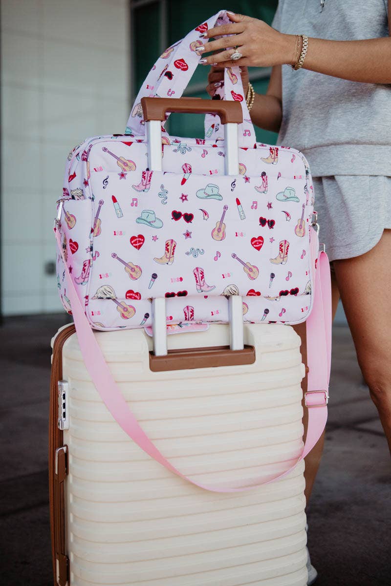 KatyDid - Swiftie Muziek Cowgirl weekendtas met Pass-Thru Slip