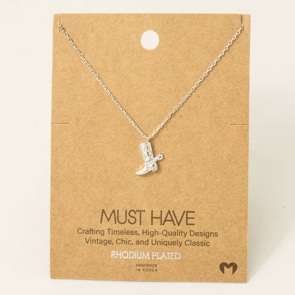 Fame - Ketting met hanger cowboylaarzen goud/zilver
