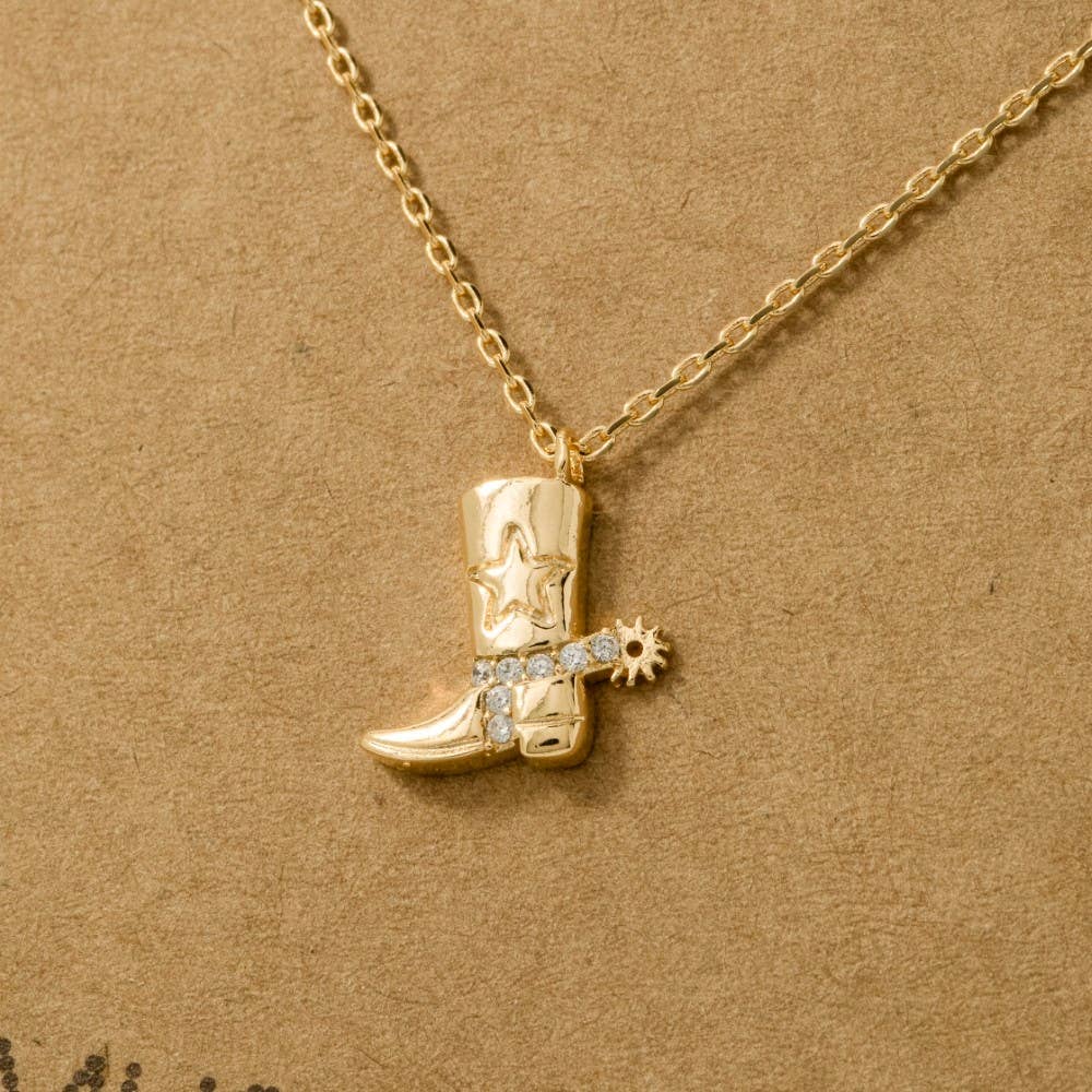 Fame - Ketting met hanger cowboylaarzen goud/zilver
