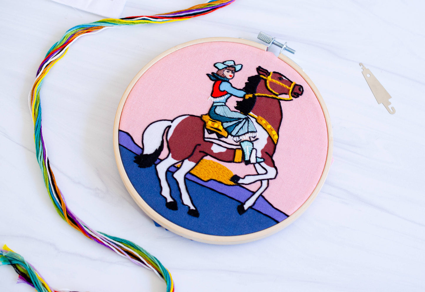Antiquaria - Cowgirl Premium borduurpakket, 6 inch