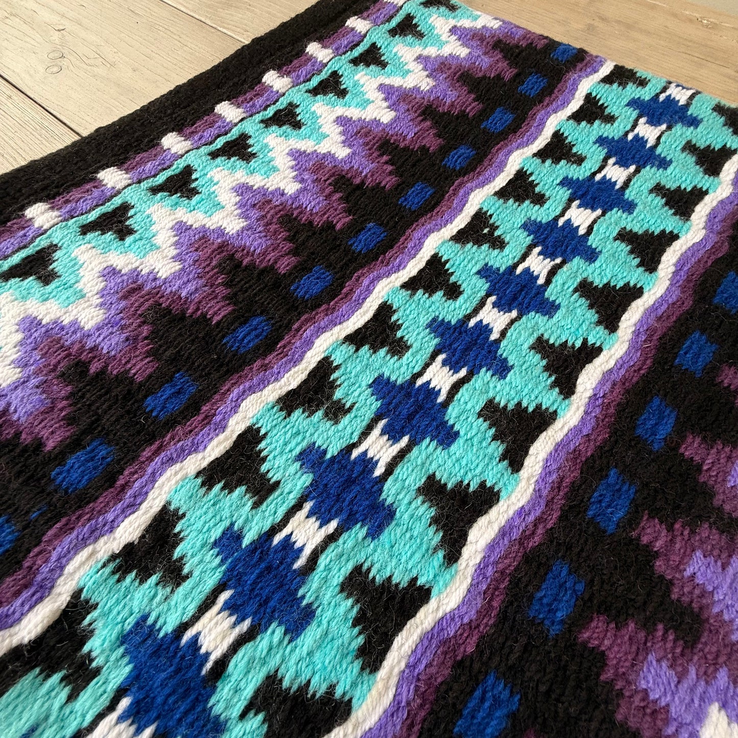 OP=OP - SB013 - Western oversized showblanket B - Zwart, blauw, paars