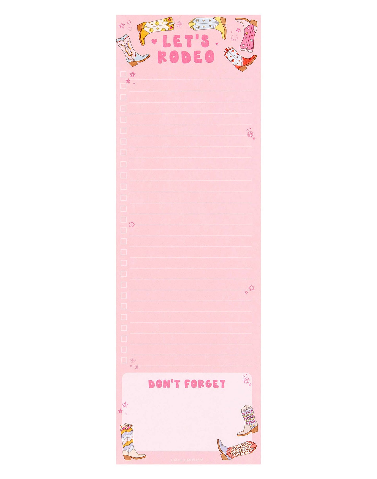 Callie Danielle - Let's Rodeo Western Cowgirl Boots Notitieblok