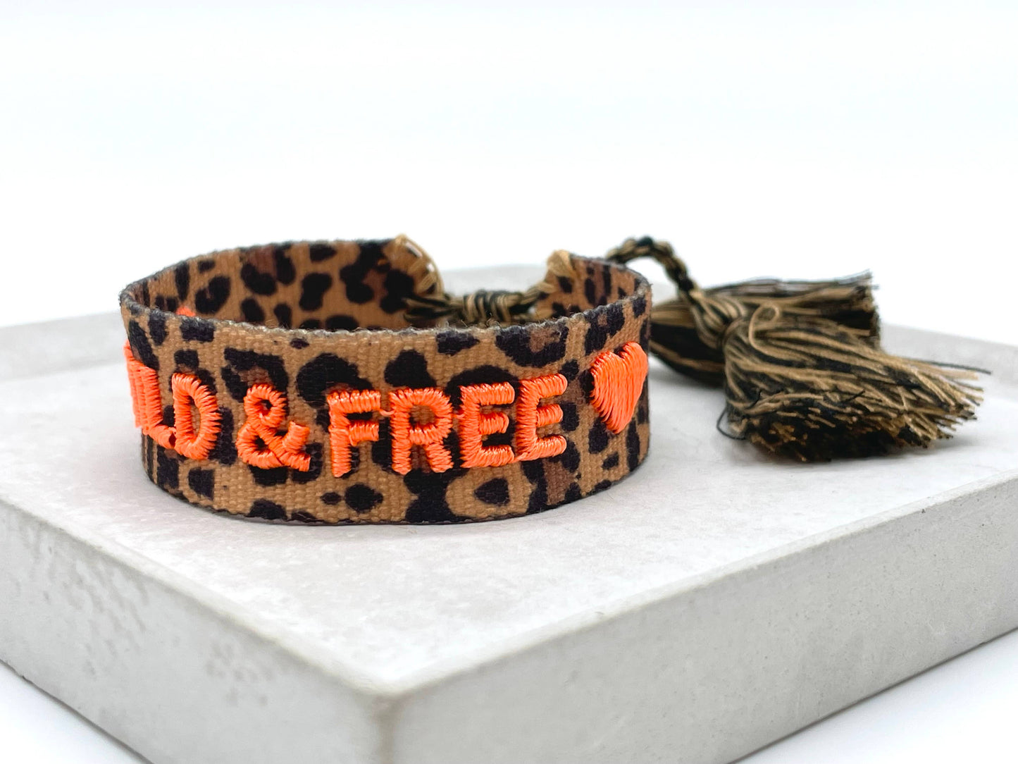 Parsley & Pepper - Wild & Free armband luipaard/ oranje