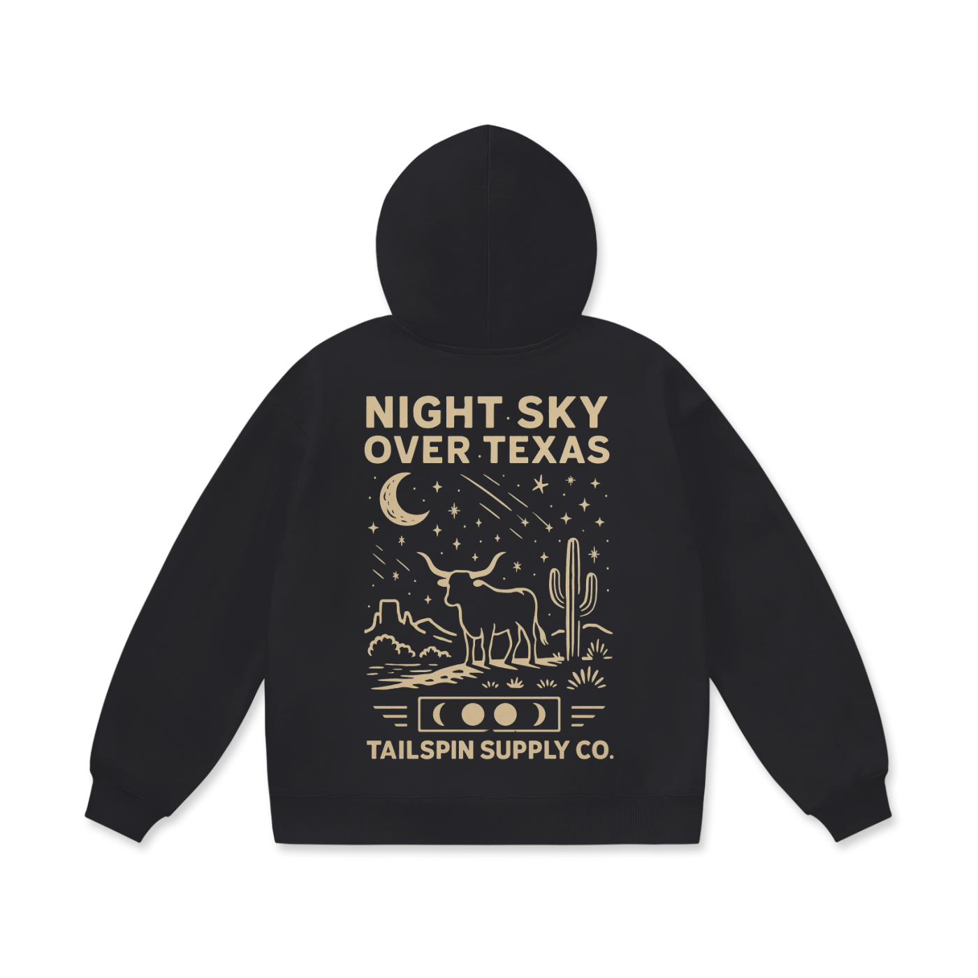 Tailspin - Night sky over Texas Hoodie unisex