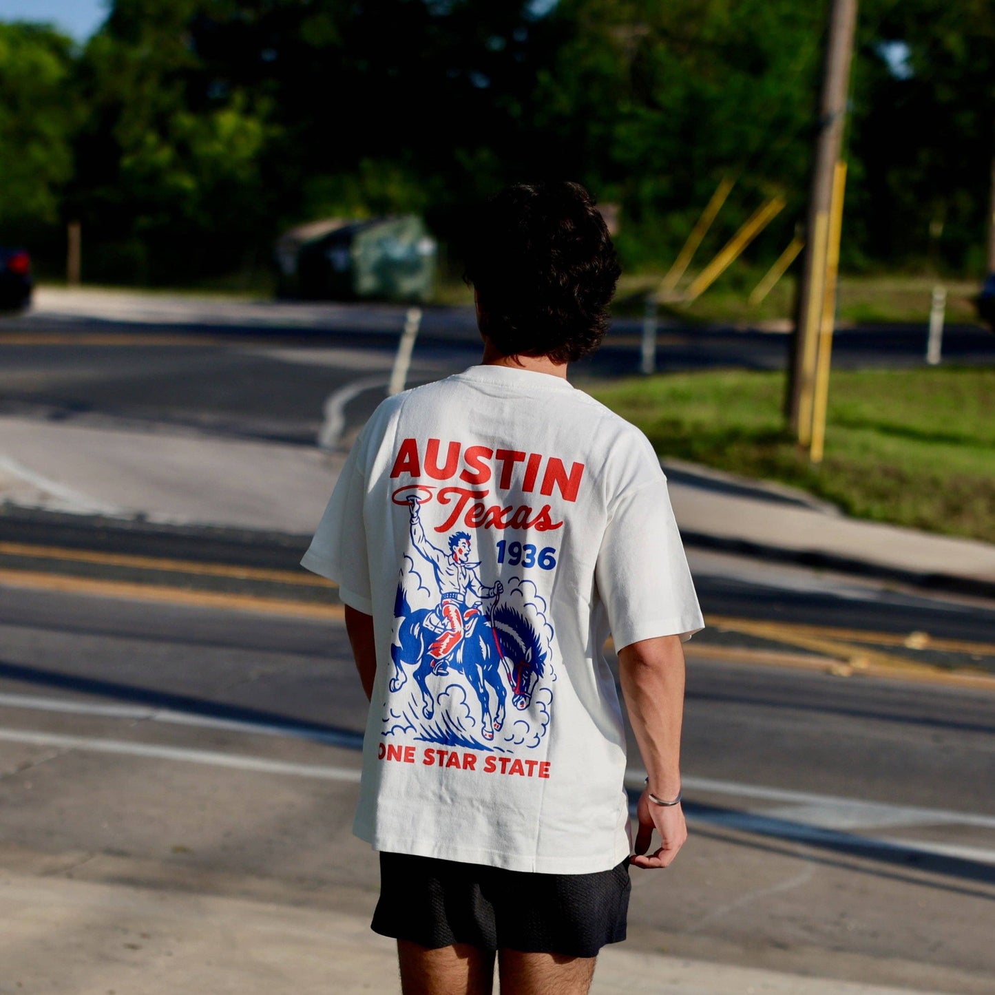 Tailspin - Austin Texas Lone Rider T-Shirt unisex