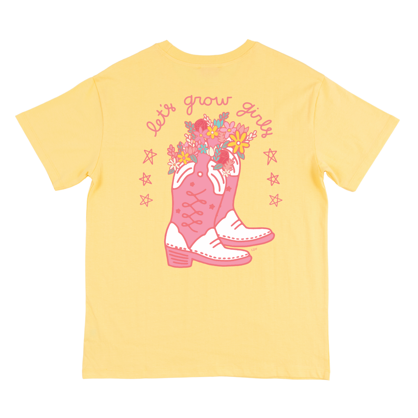 Callie Danielle - Let's Grow T-shirt pastel geel roze