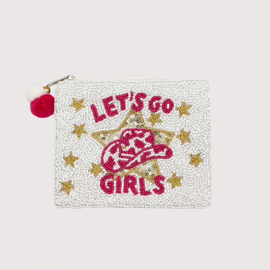 Pizzazz Inc - Beaded Bag Kraaltjes muntenzakje portemonnee Let's go Girls