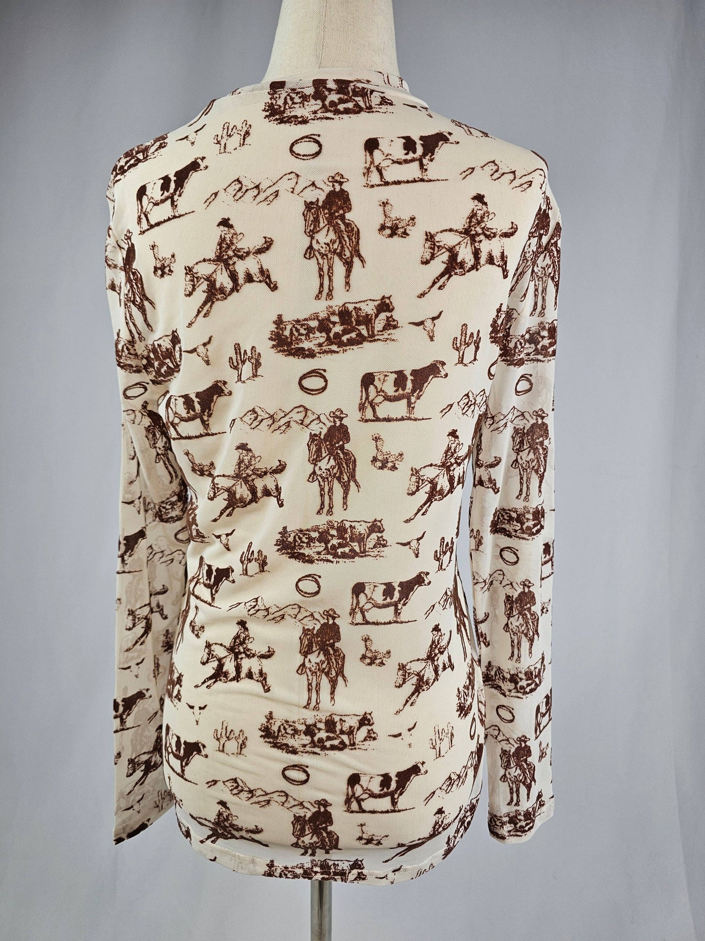 Merigold Kiss - Wild & Western Fluwelen mesh longsleeve