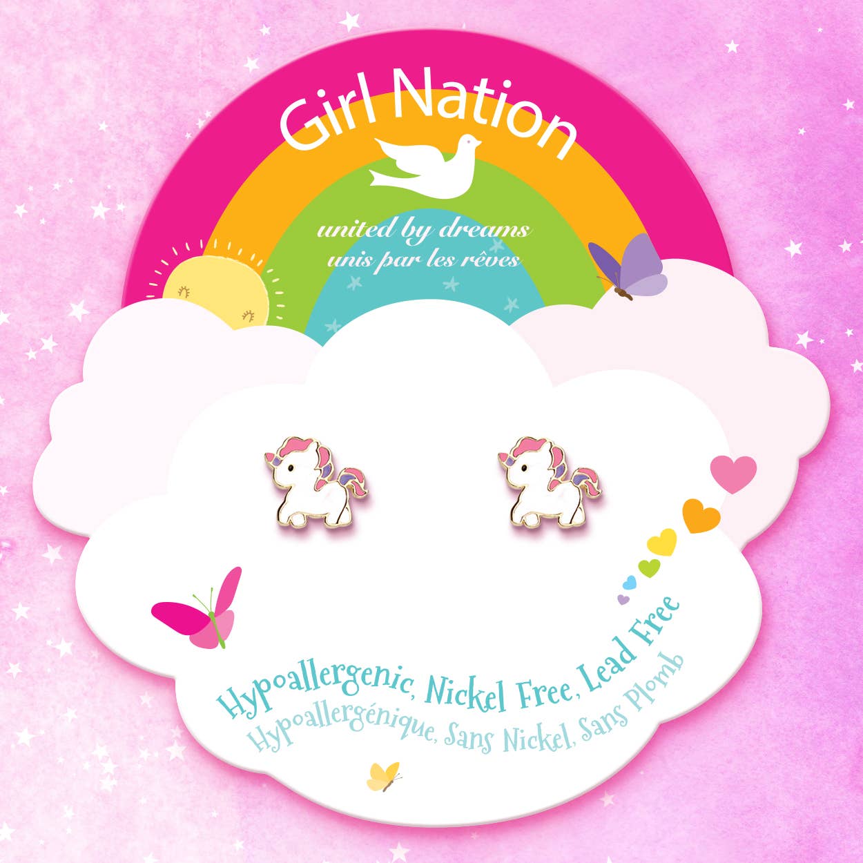 Girl Nation - Magische Eenhoorn Schattige Oorbellen voor Kinderen