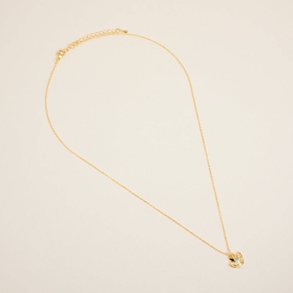 Designature - Collar de sombrero de cowgirl western chapado en oro con turquesa y circonia cúbica