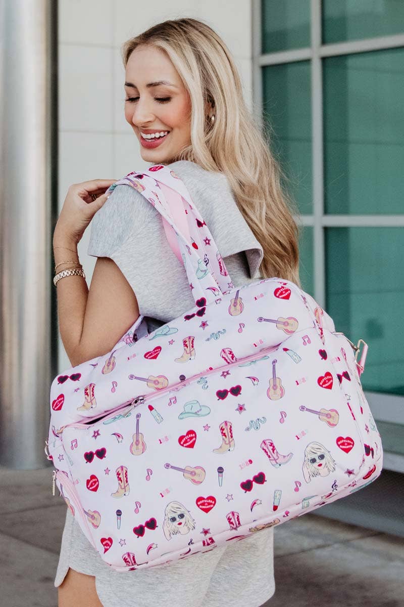 KatyDid - Swiftie Muziek Cowgirl weekendtas met Pass-Thru Slip