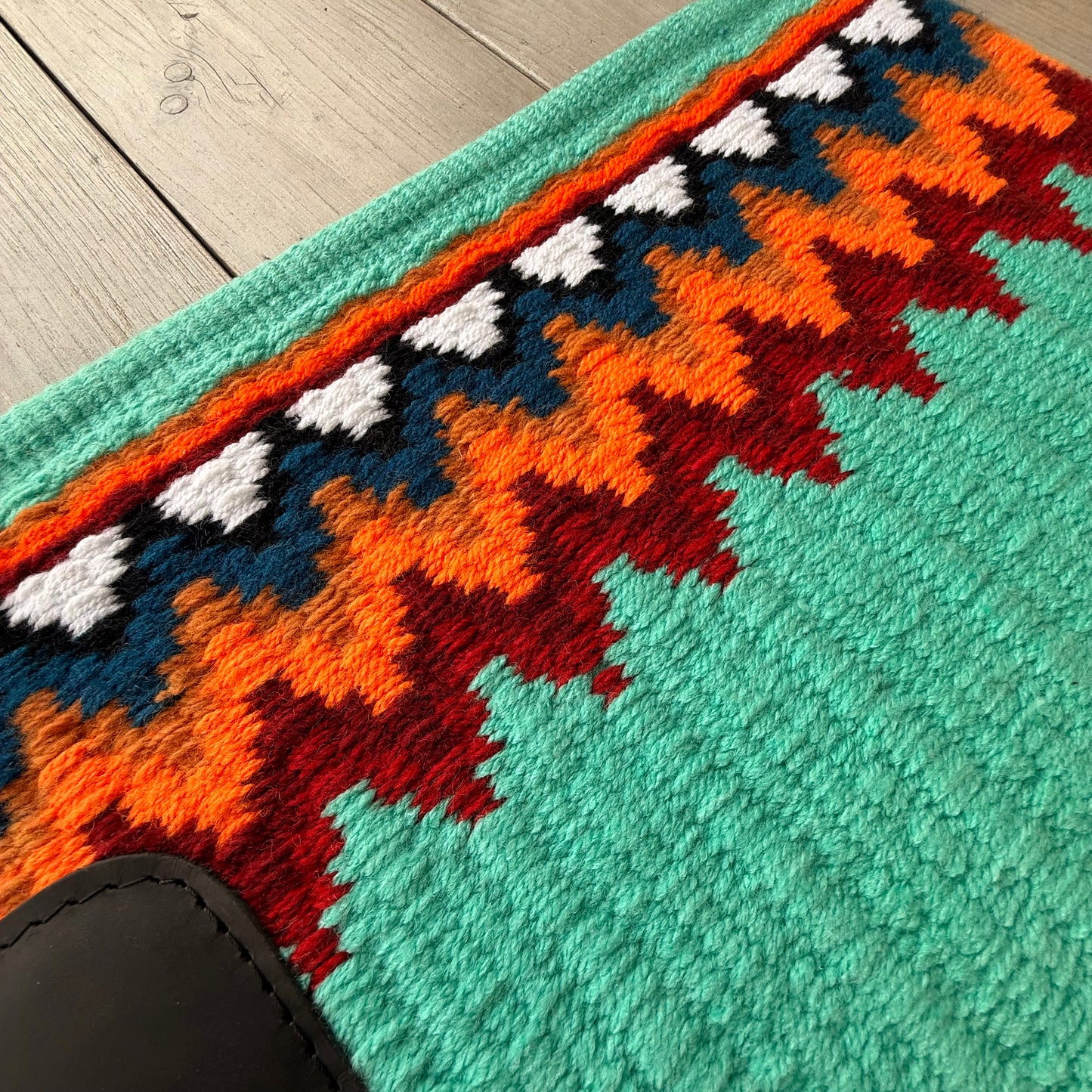 OP=OP - SB021 - Western oversized showblanket B - Turquoise, oranje, rood
