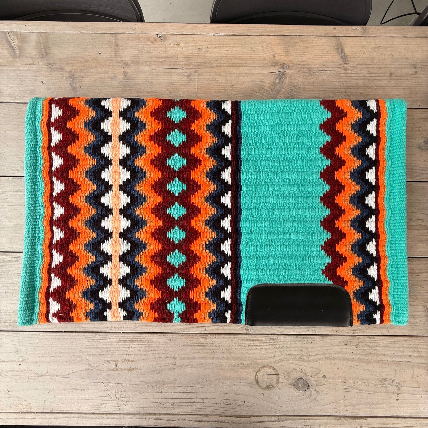 SB027 - Western oversized showblanket A - Turquoise, oranje, blauw, rood