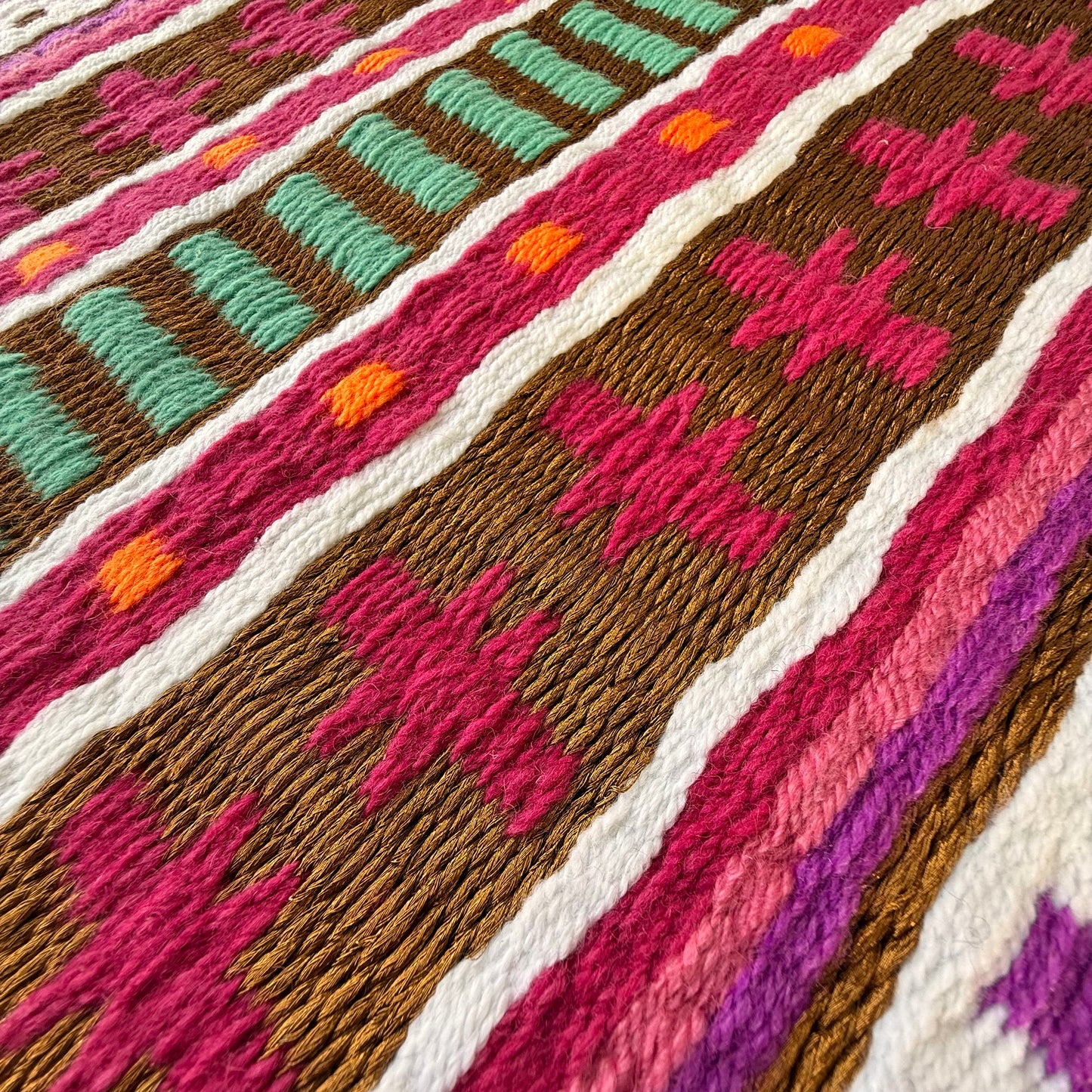 SB003 - Western oversized showblanket A - Wit, oranje, groen, koper, roze