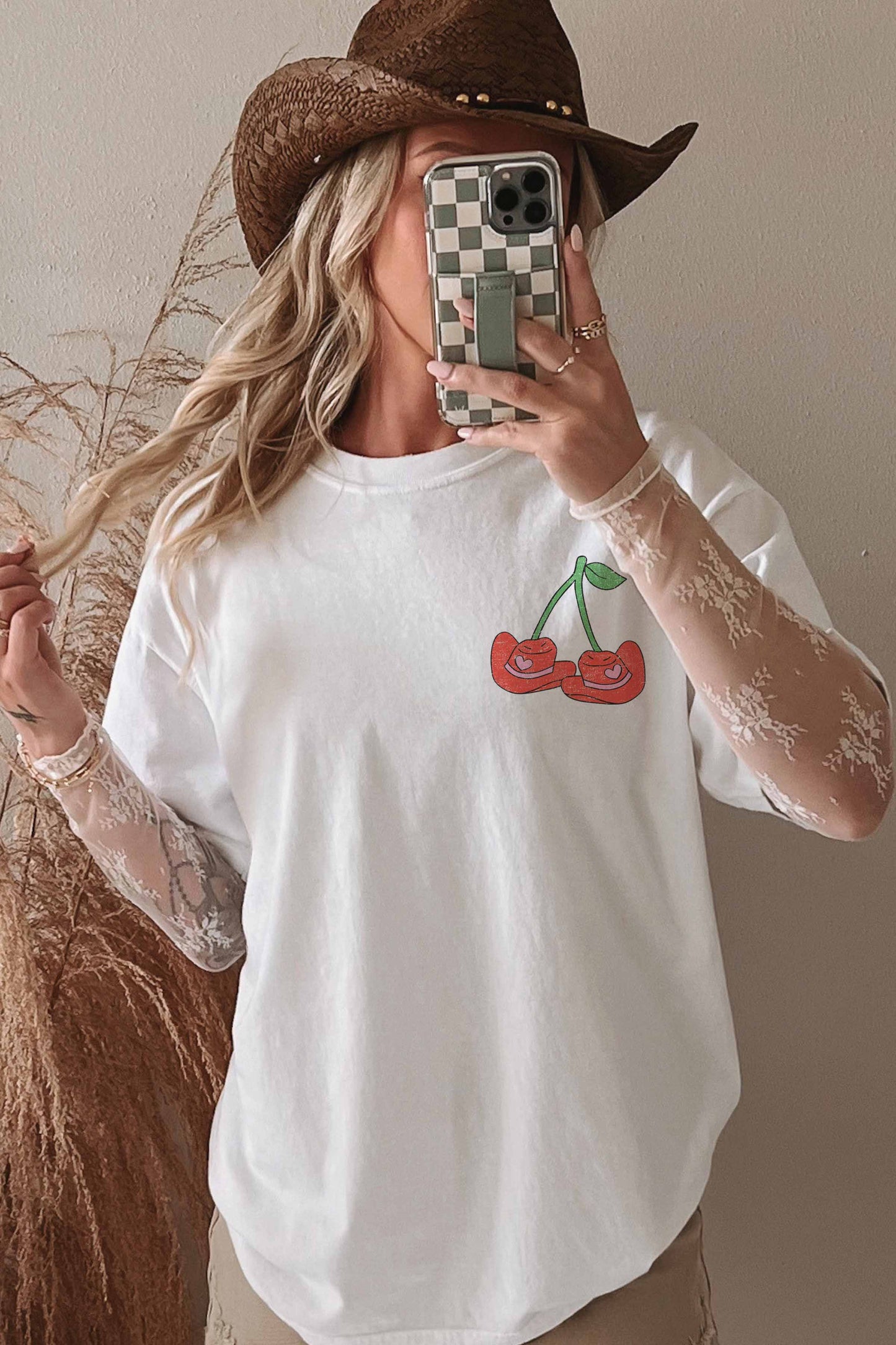 OP=OP - Good Day - Cowgirl Cherry oversized T-shirt