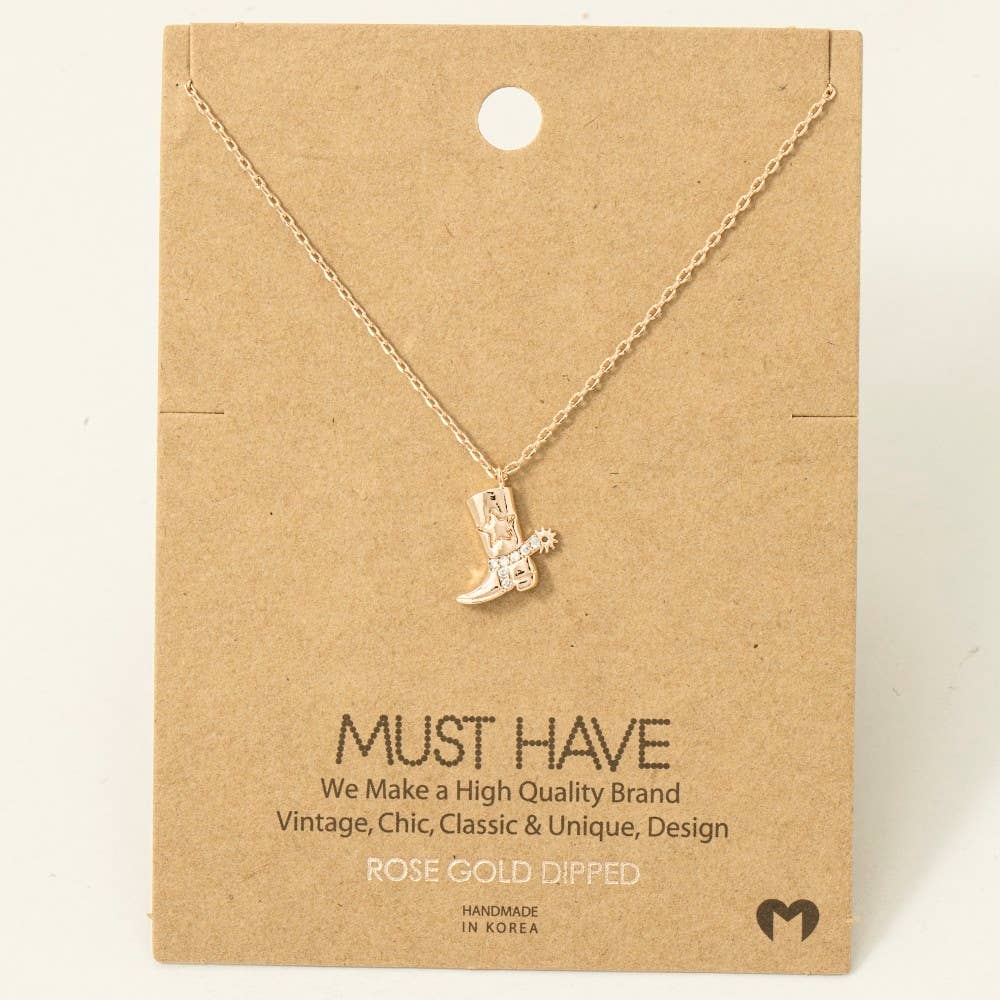 Fame - Ketting met hanger cowboylaarzen goud/zilver