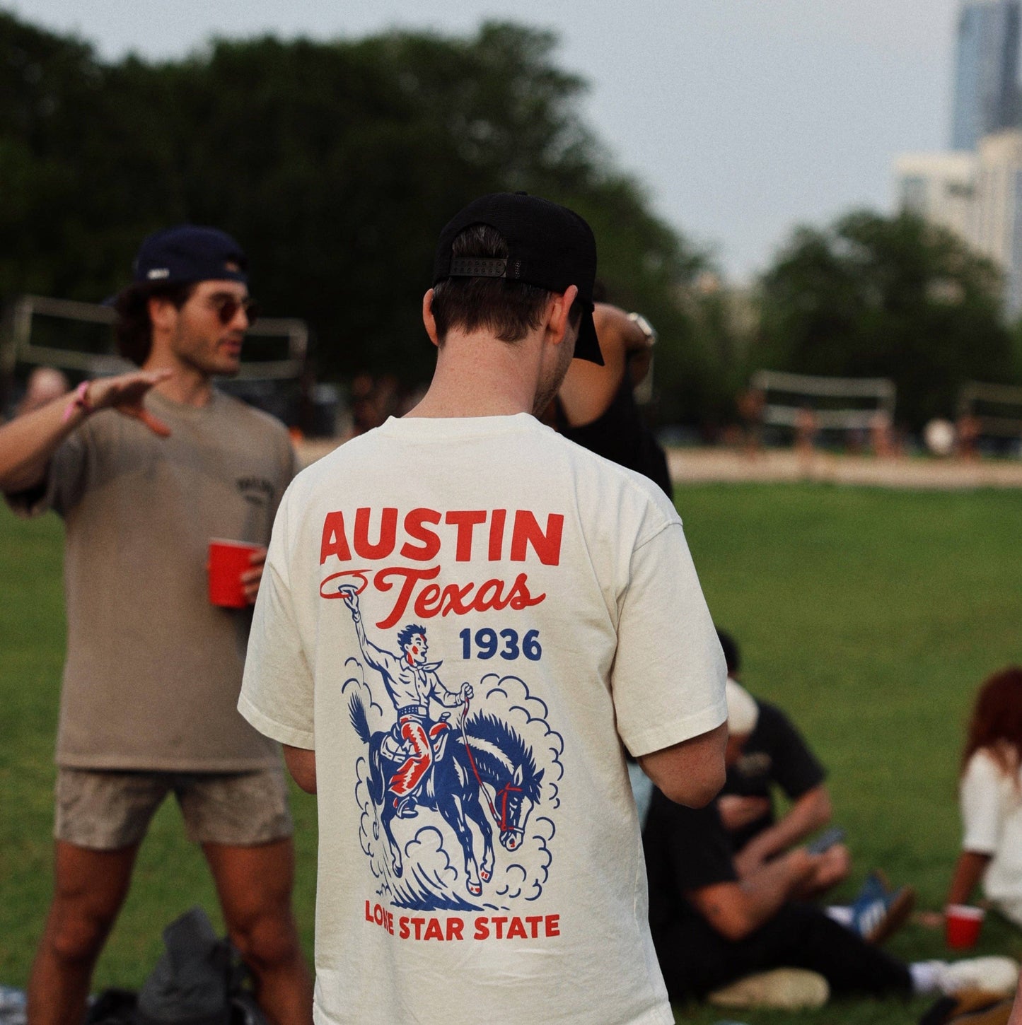 Tailspin - Austin Texas Lone Rider T-Shirt unisex