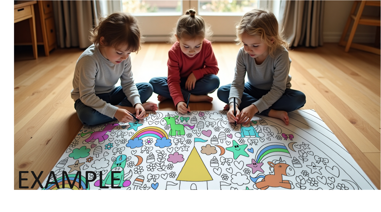 Kidsclub&Co - XXL coloring poster in gift box Horses