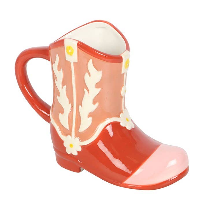 Something Different - Roze cowboylaarsvormige mok