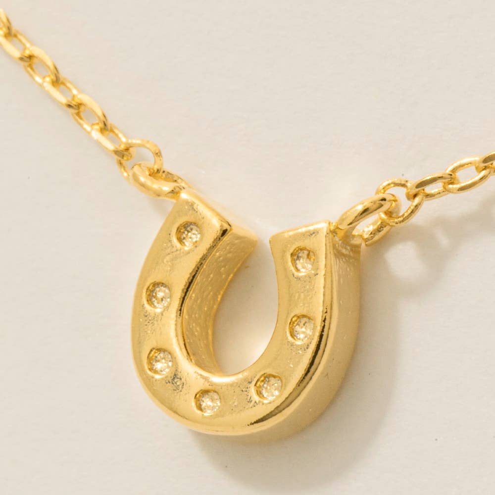 Fame - Vergulde Westerse Hoefijzer ketting goud/zilver