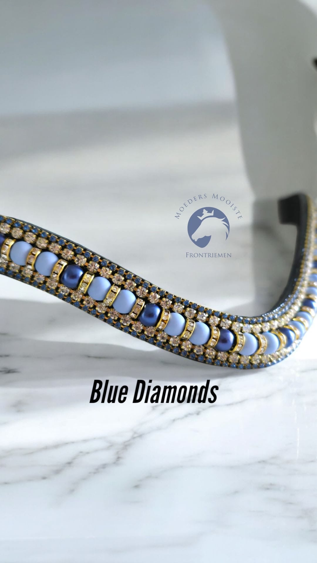 Moeders Mooiste Frontriemen - Deluxe “Blue Diamonds”