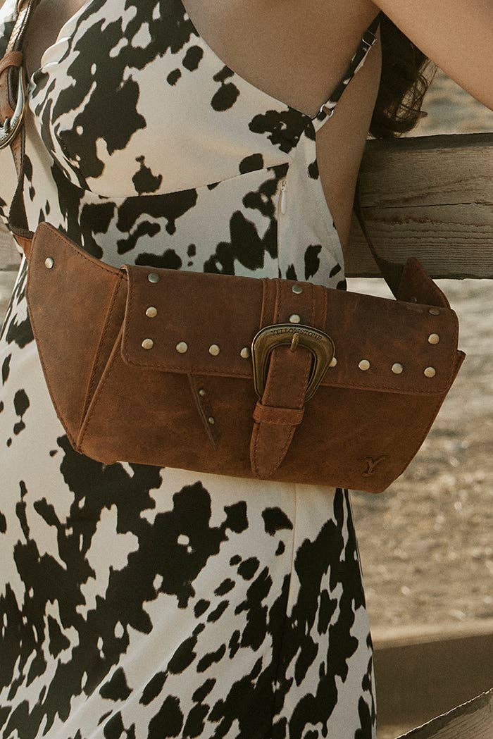 Myra Bag - Riñonera de cuero Yellowstone High Plains con hebilla