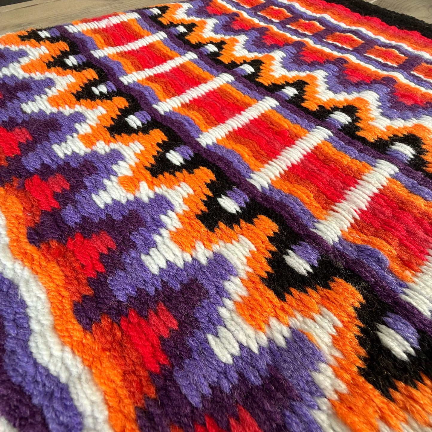 OP=OP - SB008 - Western oversized showblanket B - Zwart, oranje, rood, paars