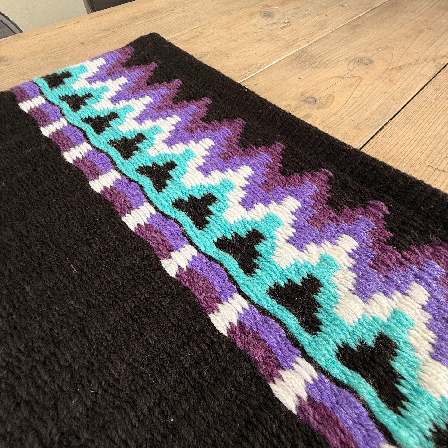 OP=OP - SB013 - Western oversized showblanket B - Zwart, blauw, paars