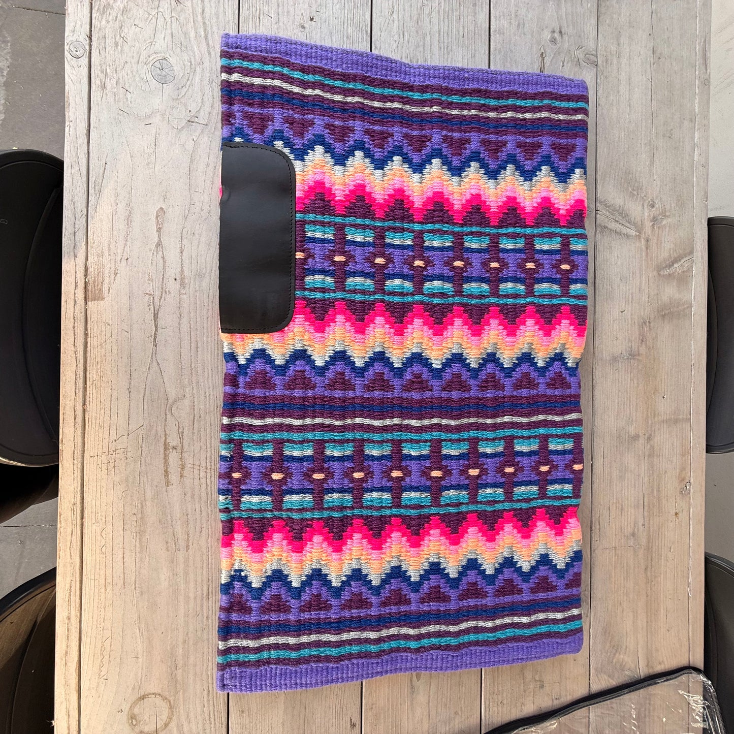 SB001 - Western oversized showblanket A - Paars, roze, perzik, blauw, zilver