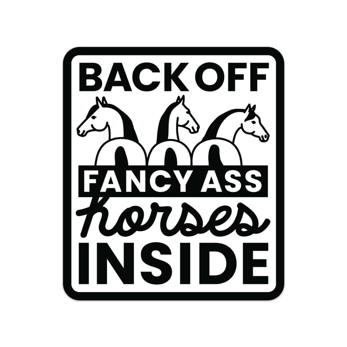 Dapplebay - Fancy Horses Sticker voor paardentrailer