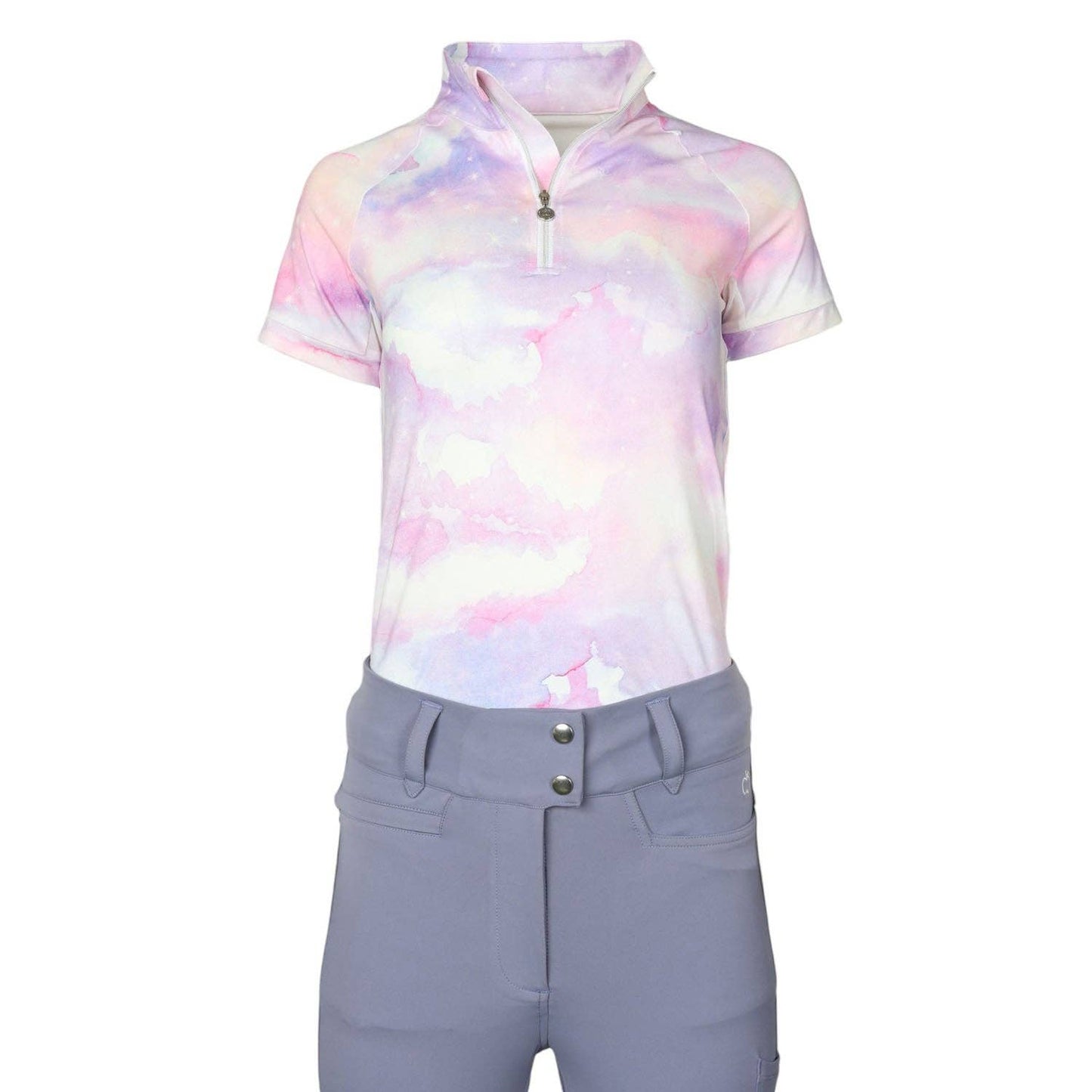 Dapplebay - Lavender Haze zip rijshirt korte mouw