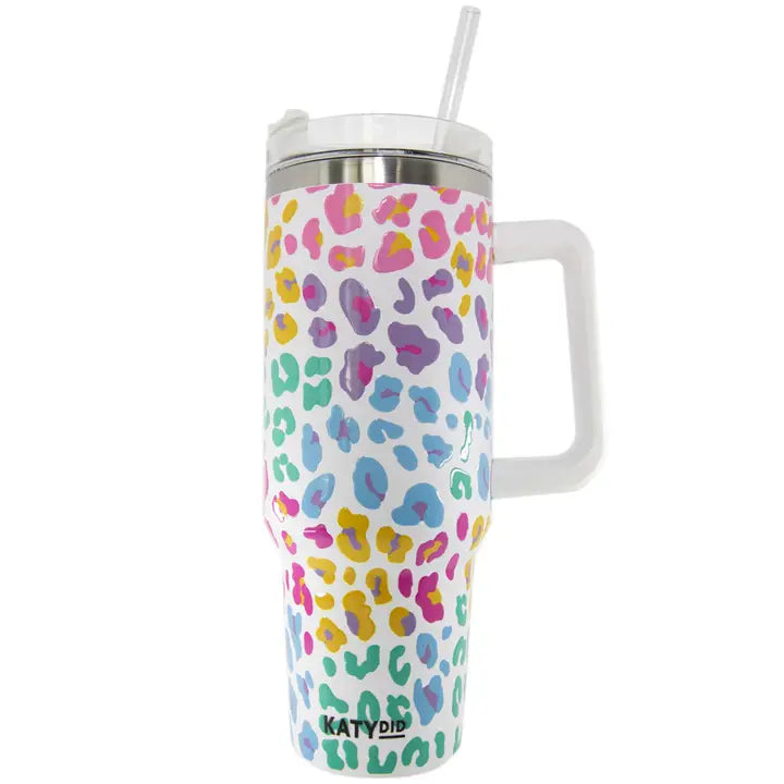 Katydid - Tumbler Rainbow Leopard 38Oz Thermosbecher