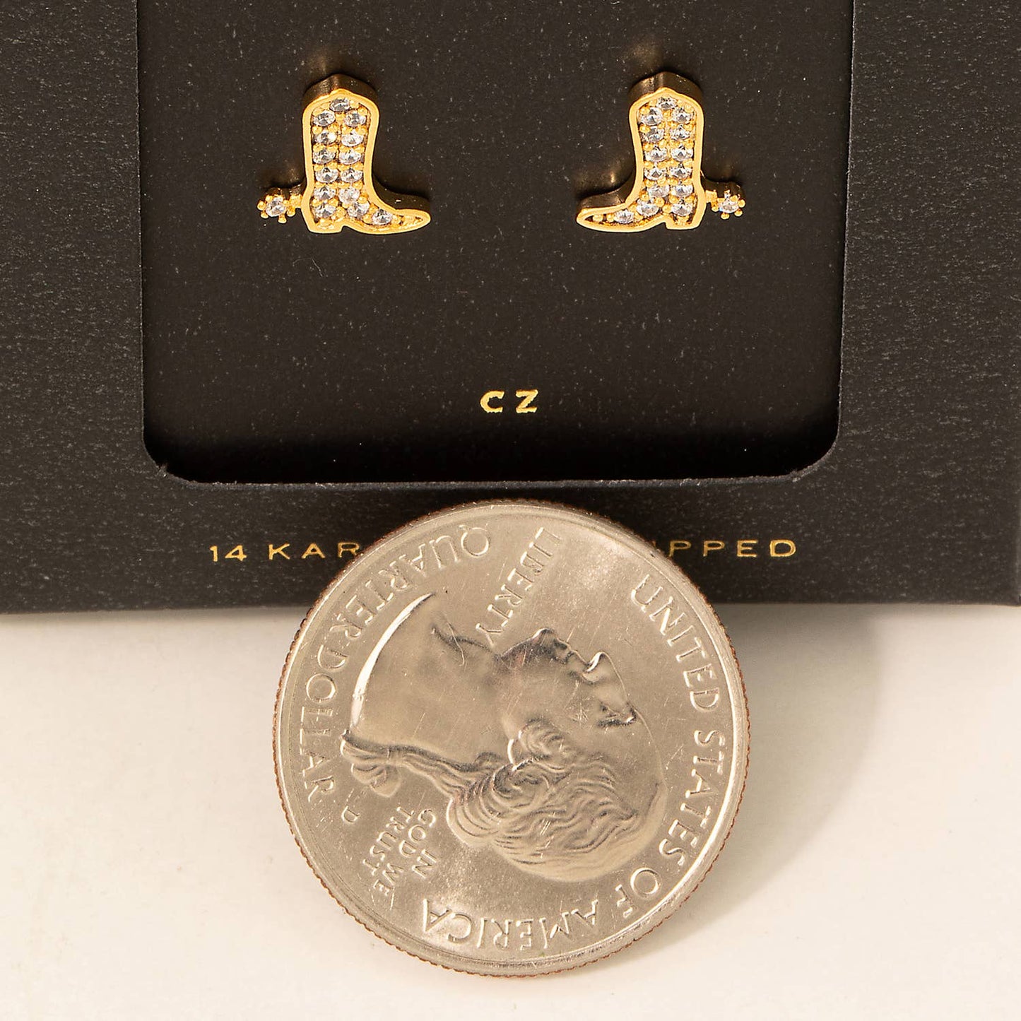 Fame - Westerse cowboylaars oorbellen goud/ zilver