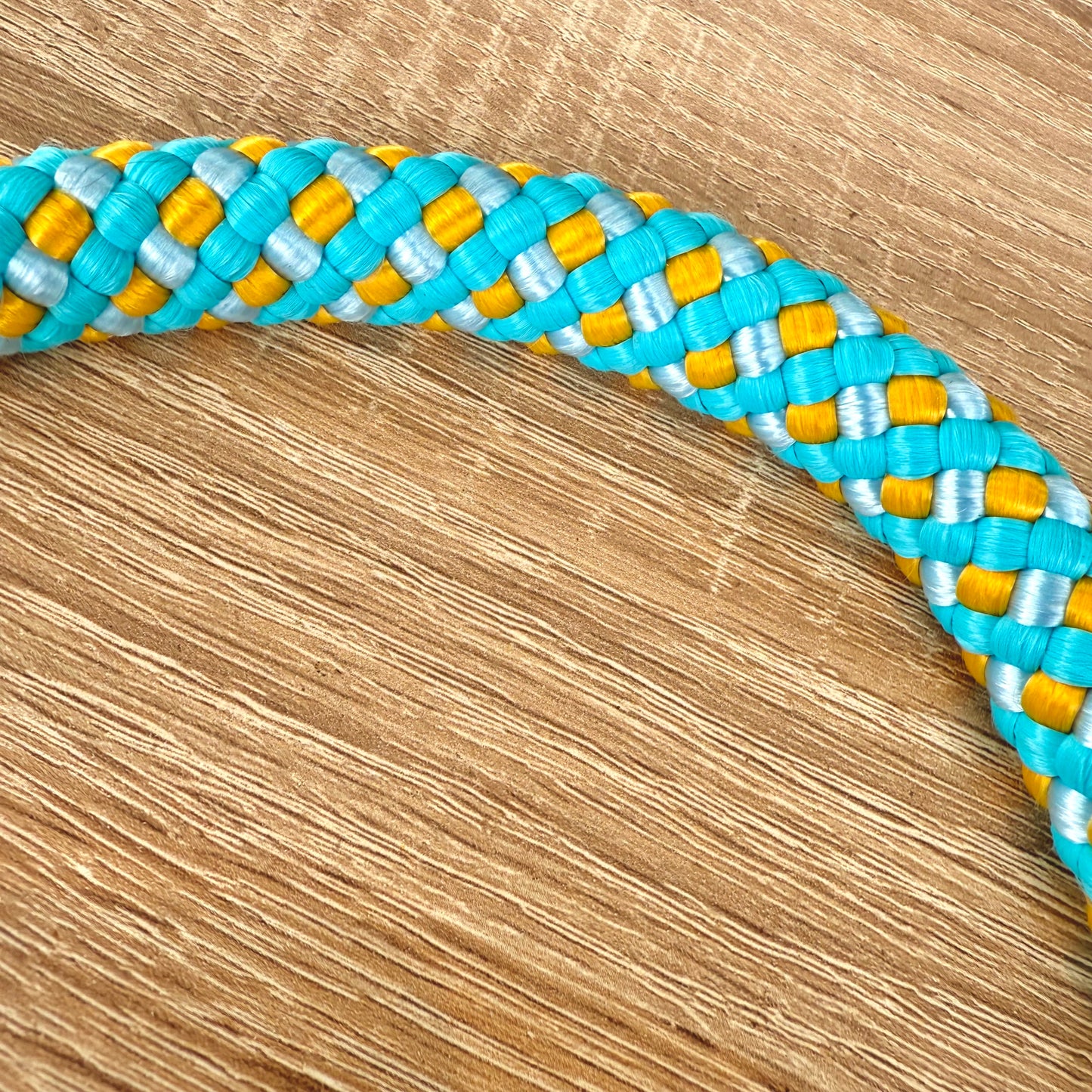 Horse Rope Shop - Touwhalster set halster + halstertouw ‘Summer Vibes’ beige/ turquoise/ geel