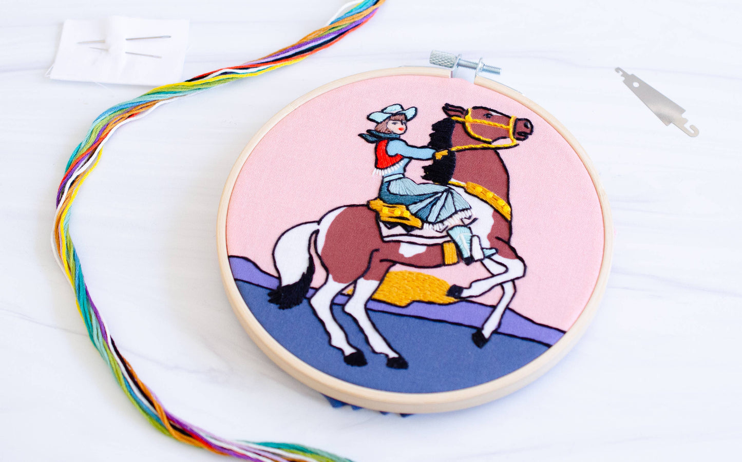 Antiquaria - Cowgirl Premium borduurpakket, 6 inch