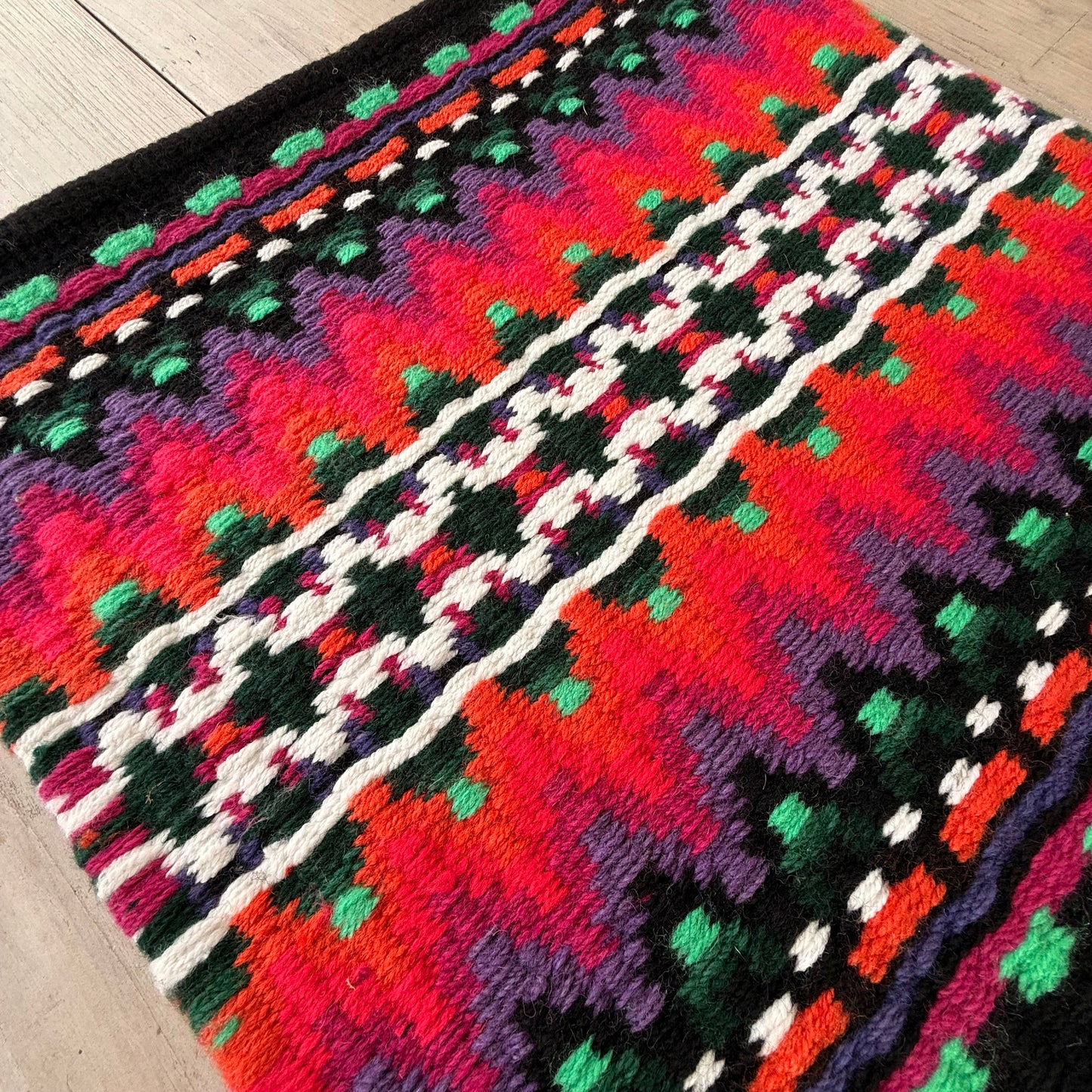 OP=OP - SB016 - Western oversized showblanket B - Zwart, oranje, paars, groen