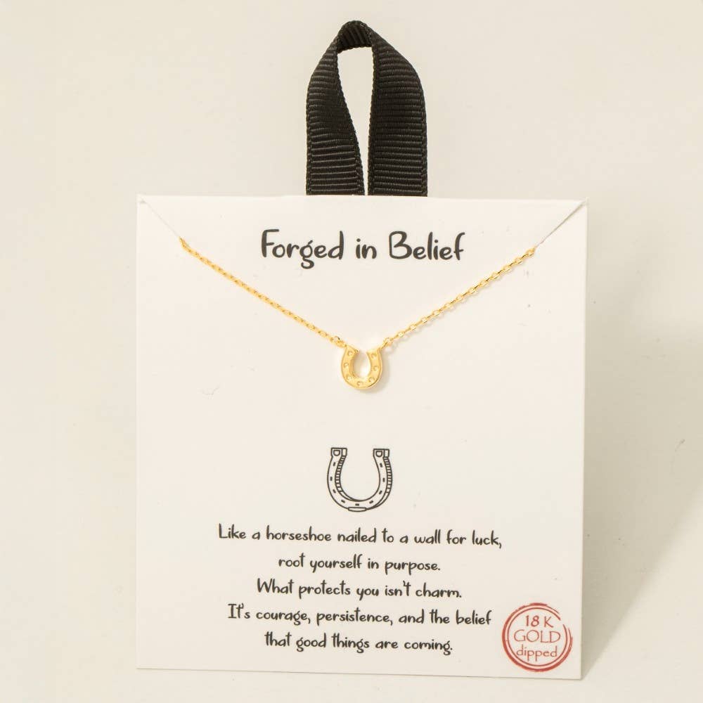 Fame - Vergulde Westerse Hoefijzer ketting goud/zilver