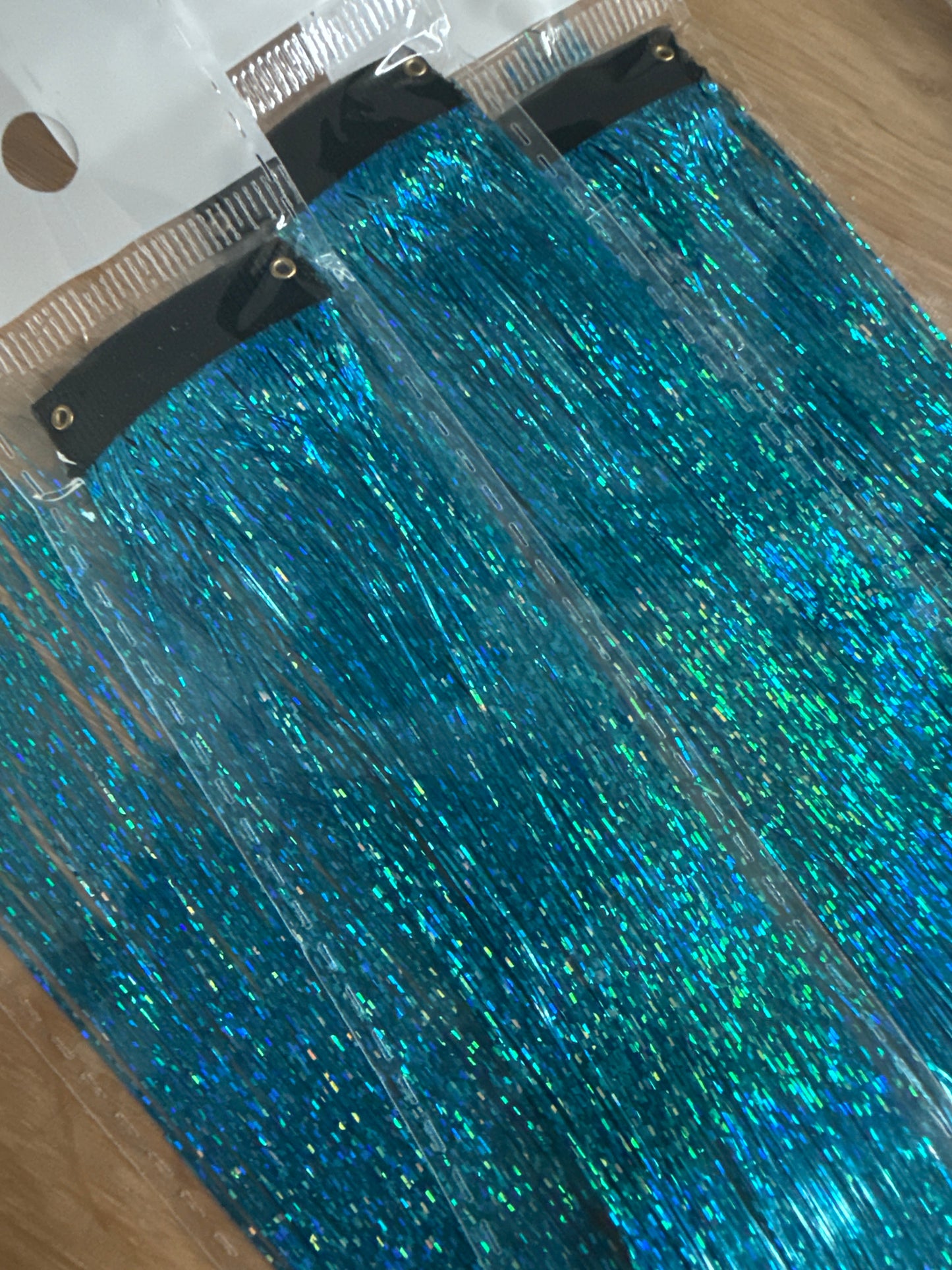 FMH - Clip-in volle hair tinsels glitter per stuk