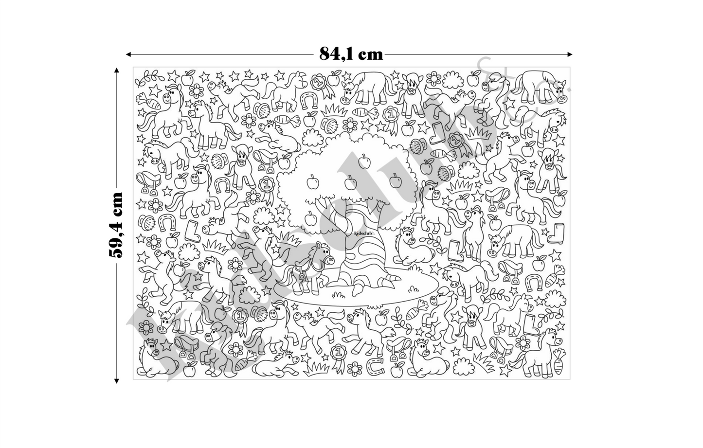 Kidsclub&Co - XXL kleurposter in geschenkdoos Paarden