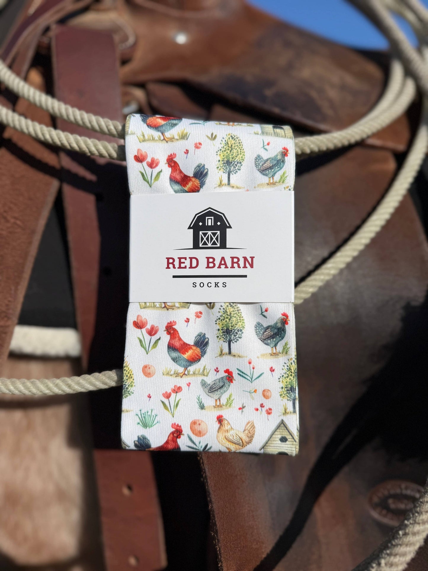 Red Barn - Laarzen sokken rijsokken Country Cluckers
