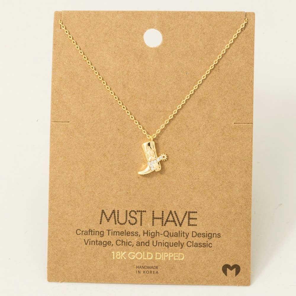 Fame - Ketting met hanger cowboylaarzen goud/zilver