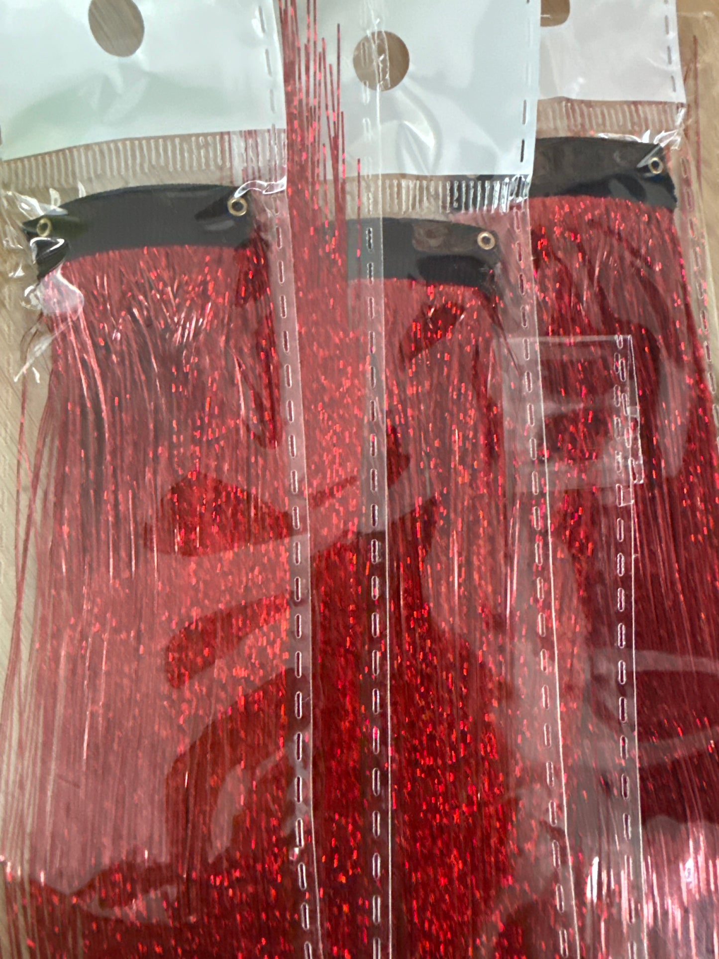 FMH - Clip-in volle hair tinsels glitter per stuk