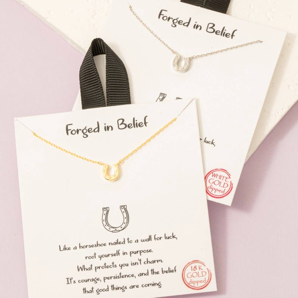 Fame - Vergulde Westerse Hoefijzer ketting goud/zilver
