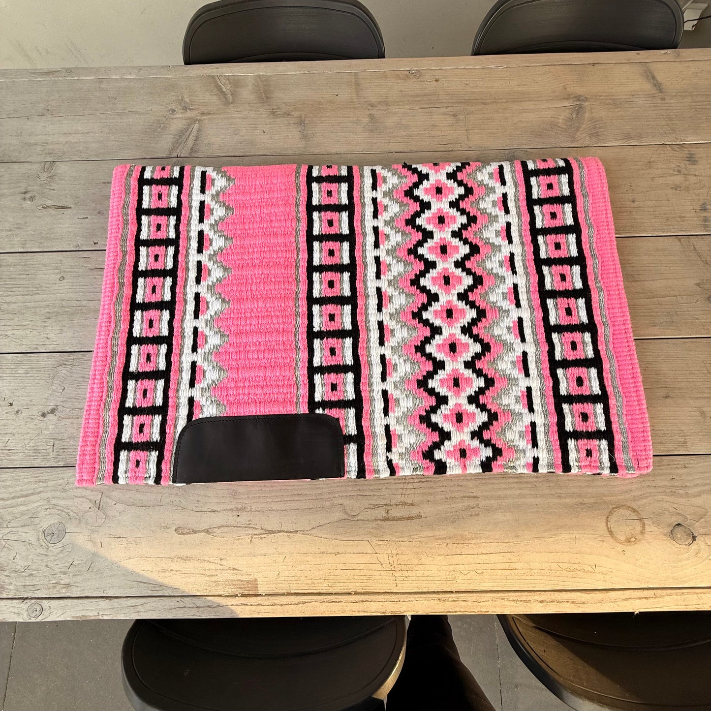 SB002 - Western oversized showblanket A - Roze, zwart, wit, zilver