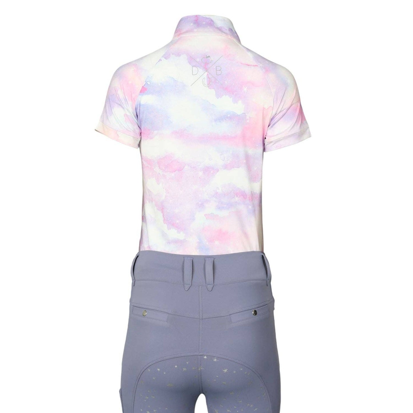 Dapplebay - Lavender Haze zip rijshirt korte mouw