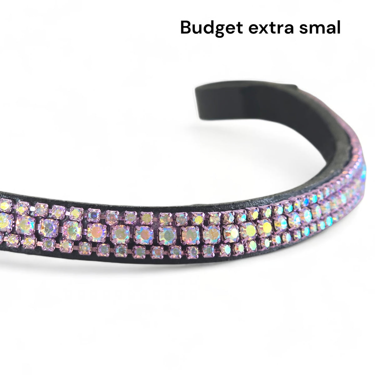 Moeders Mooiste Frontriemen - Budget frontriem "Extra Smal" Chrystal AB met roze Z/H-N