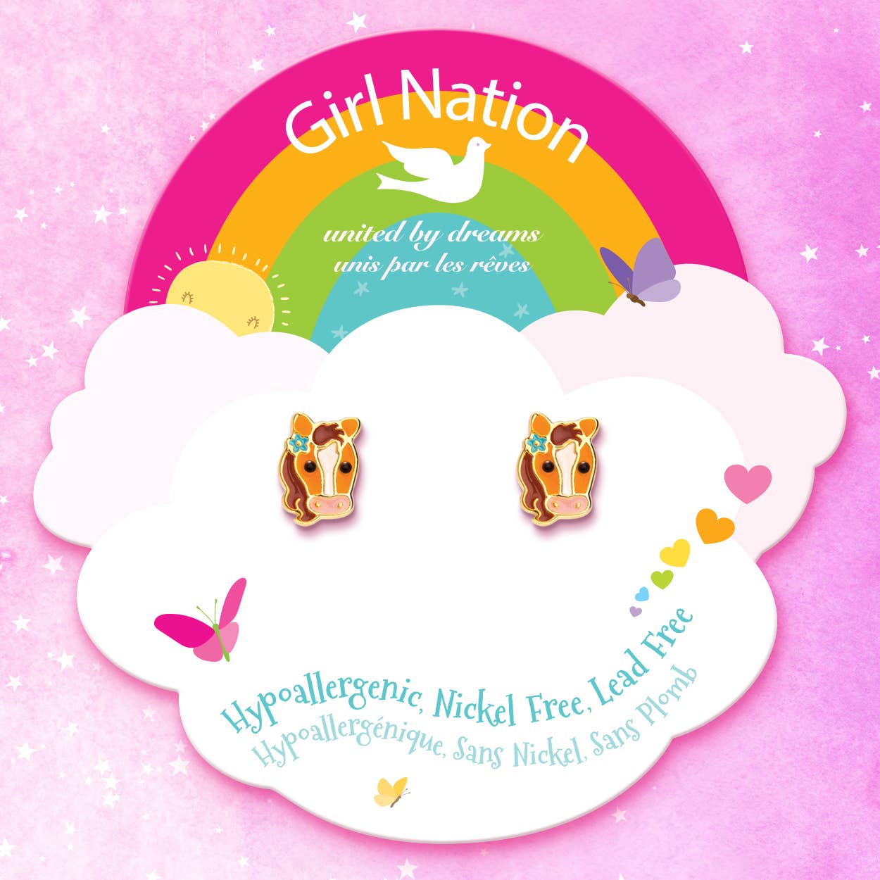 Girl Nation - Pretty Pony Cutie Oorknopjes