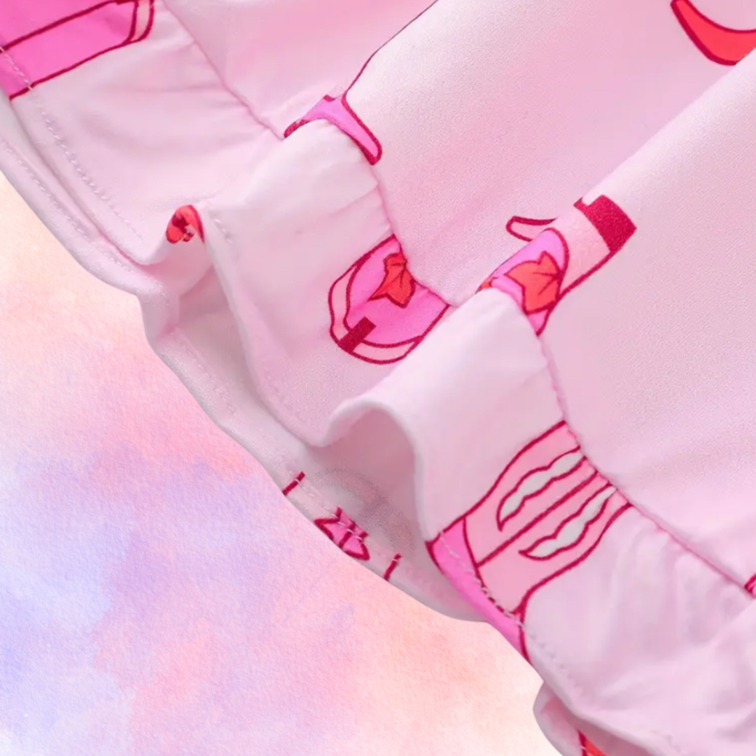 FMH - Kinder zomerse pyjama set/ loungepak Pink Boots
